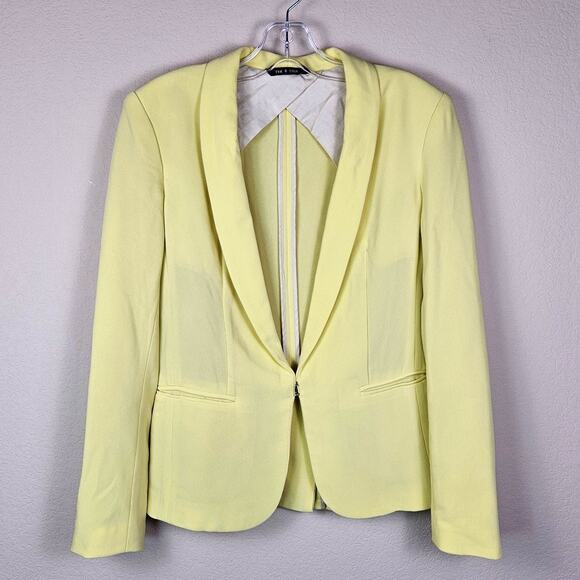 Rag & Bone Tuxedo Blazer Jacket Womens 2 XS Crepe Yellow Formal Career Coastal - Picture 16 of 16